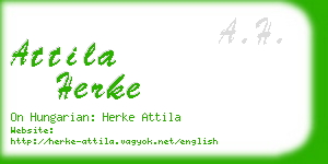 attila herke business card